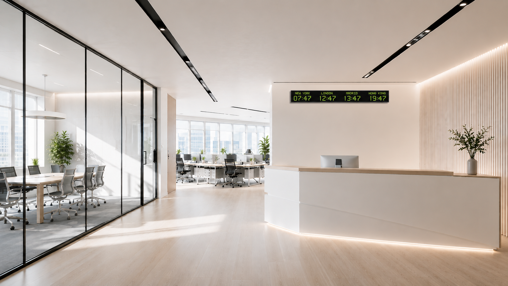 Reception lobby installation
